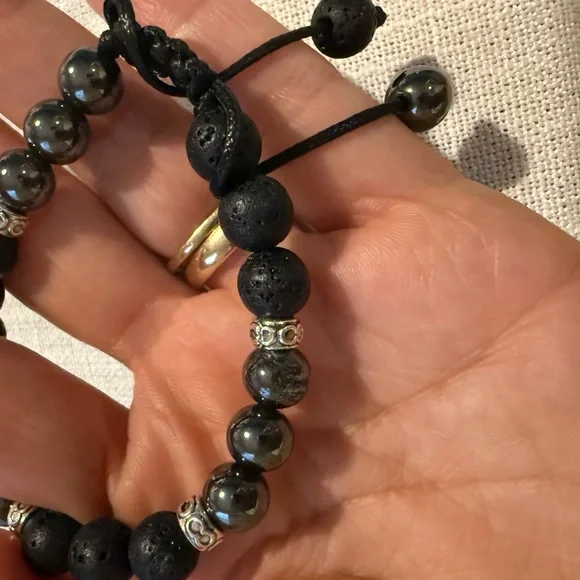 Beads Bracelests 8mm Natural Tiger Eye Lava Stone Bracelets&Bangles - Picture 3 of 3